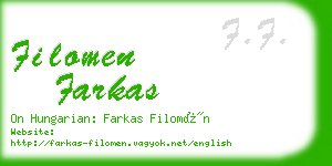 filomen farkas business card
